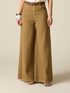 Wide leg garment-dyed cotton trousers image number 3