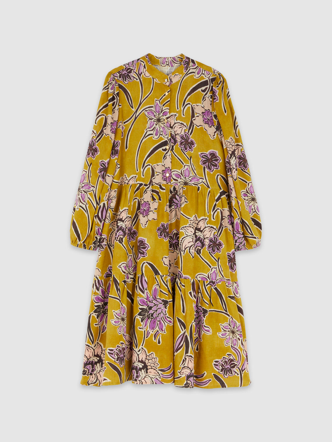 Vestito corto in lino fantasia - Oltre.com