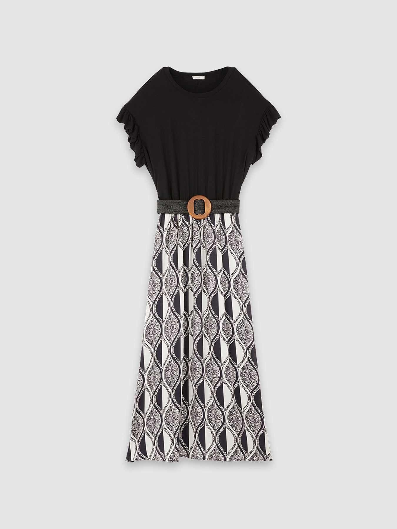 Kleid mit gemustertem Rock image number 1