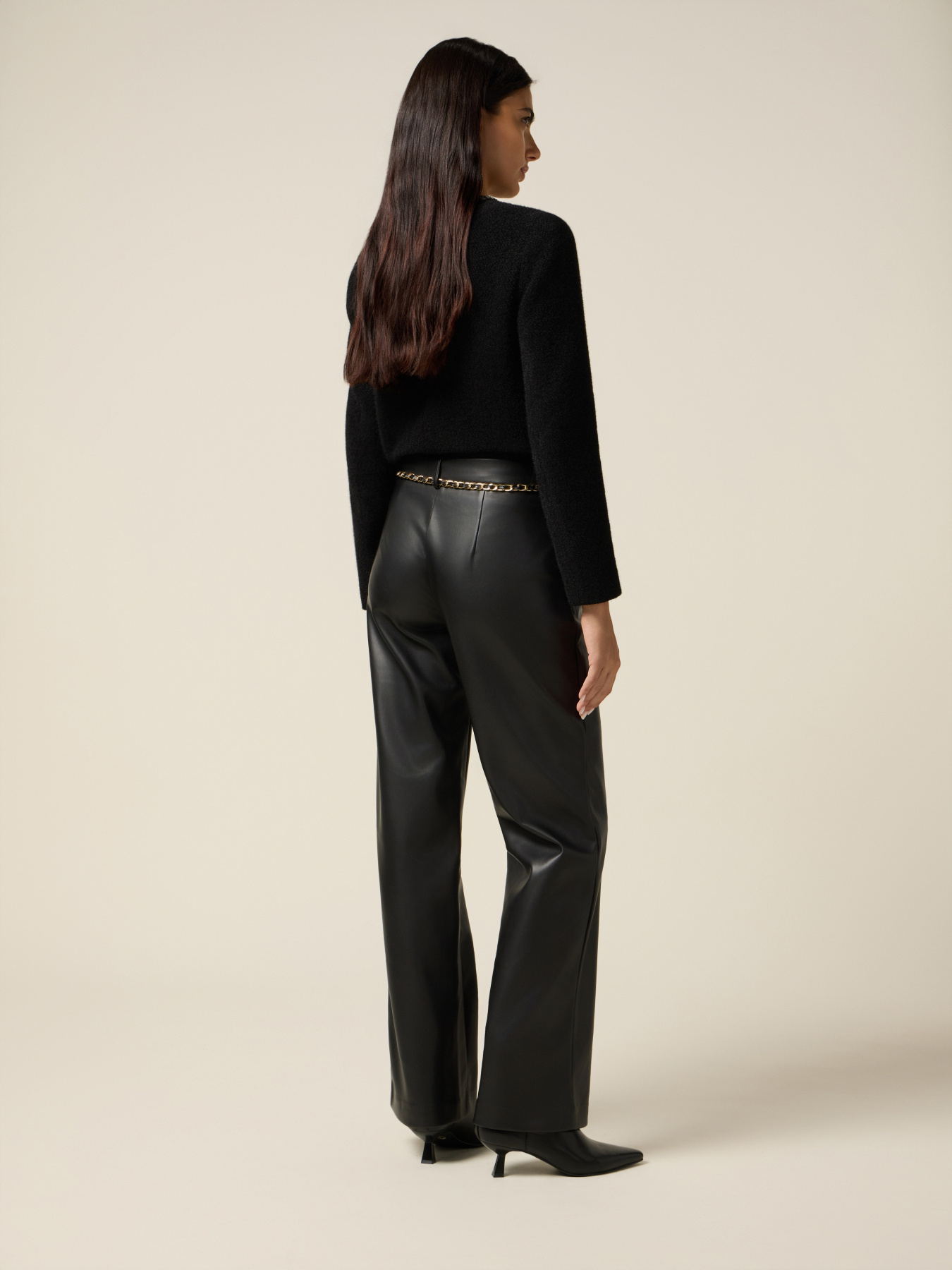 Synthetic fabric trousers image number 1