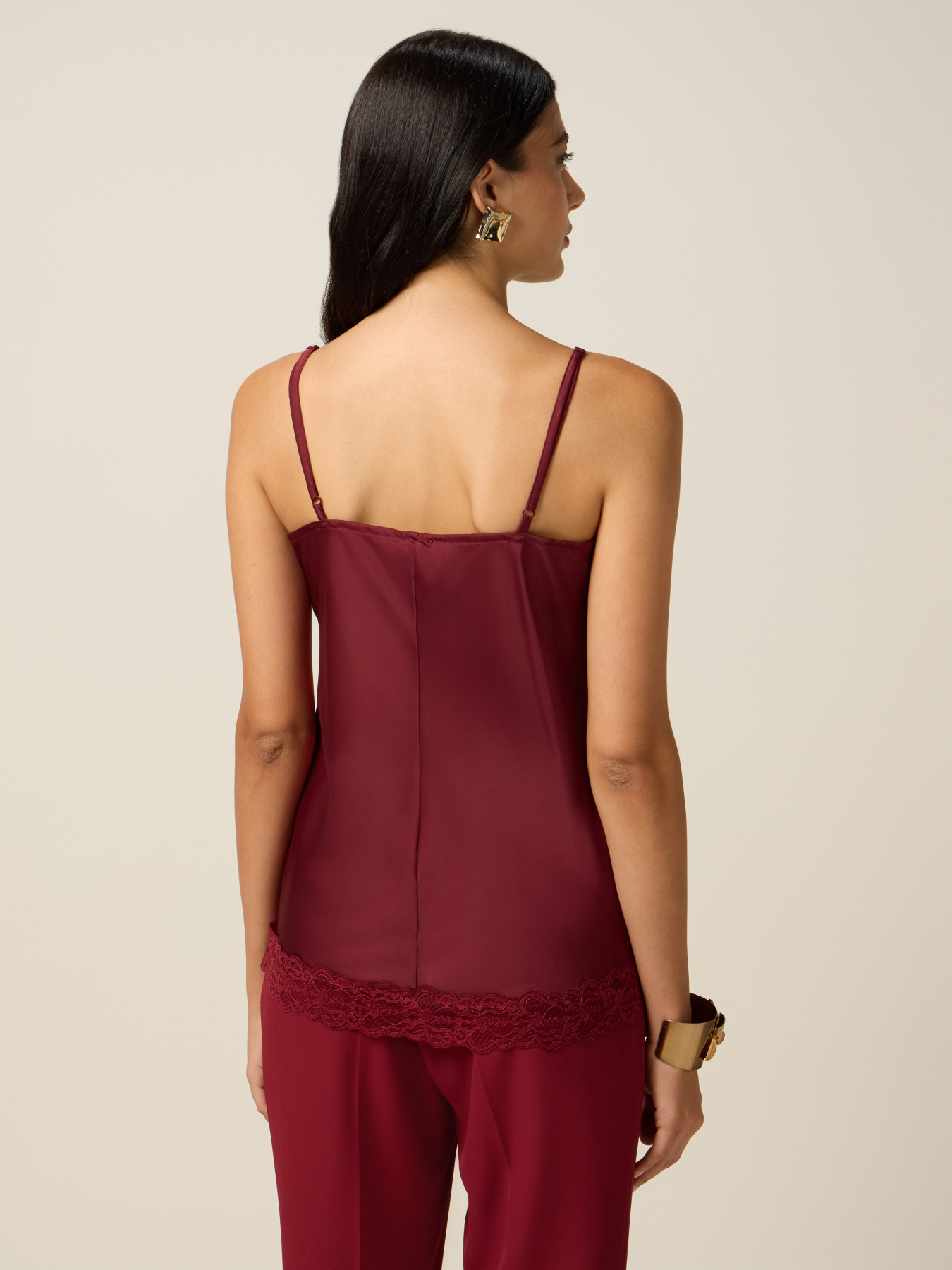 Top de lingerie en satin et dentelle image number 1