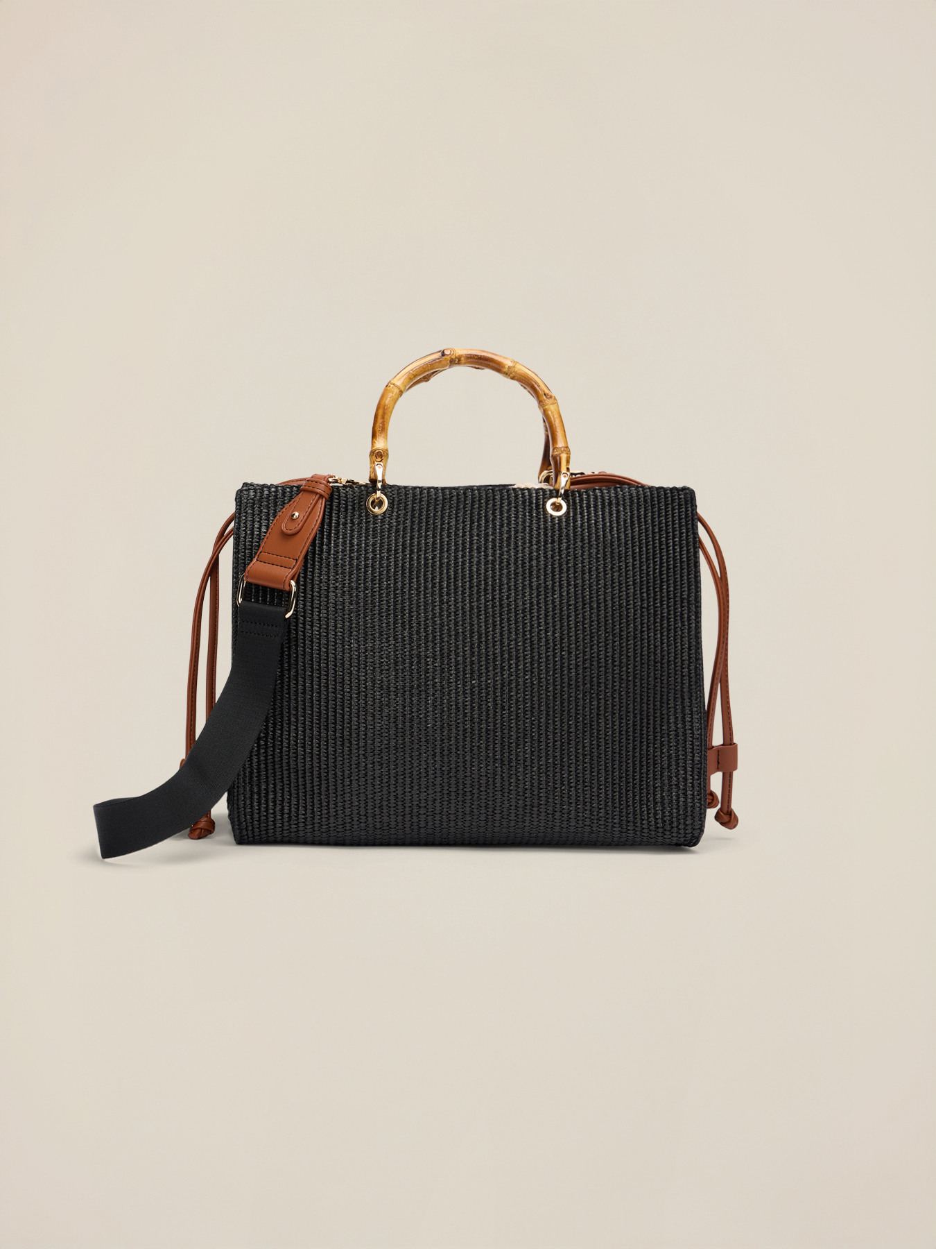 Ibiza Palmera Borsa Da Spiaggia In Foglia Di Palma Marocchina – XXL 50 Cm, Manici In Pelle, Artigianale, Per Uomo E Donna