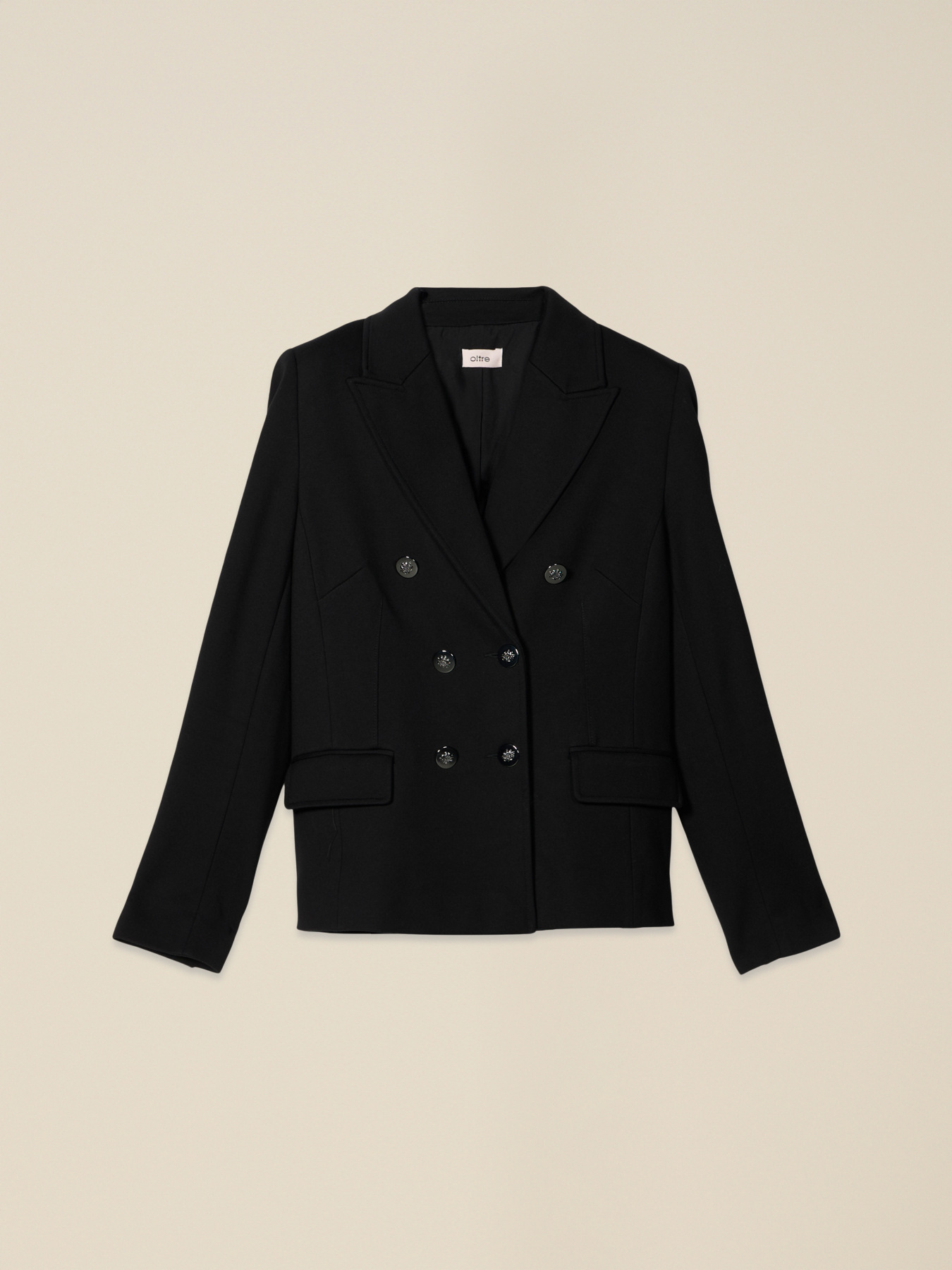 Double-breasted blazer in milano stitch image number 3