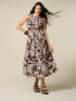 Flare dress in patterned cotton image number 0
