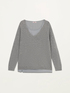 Pullover aus einer Wollmischung mit Top aus Satin image number 3