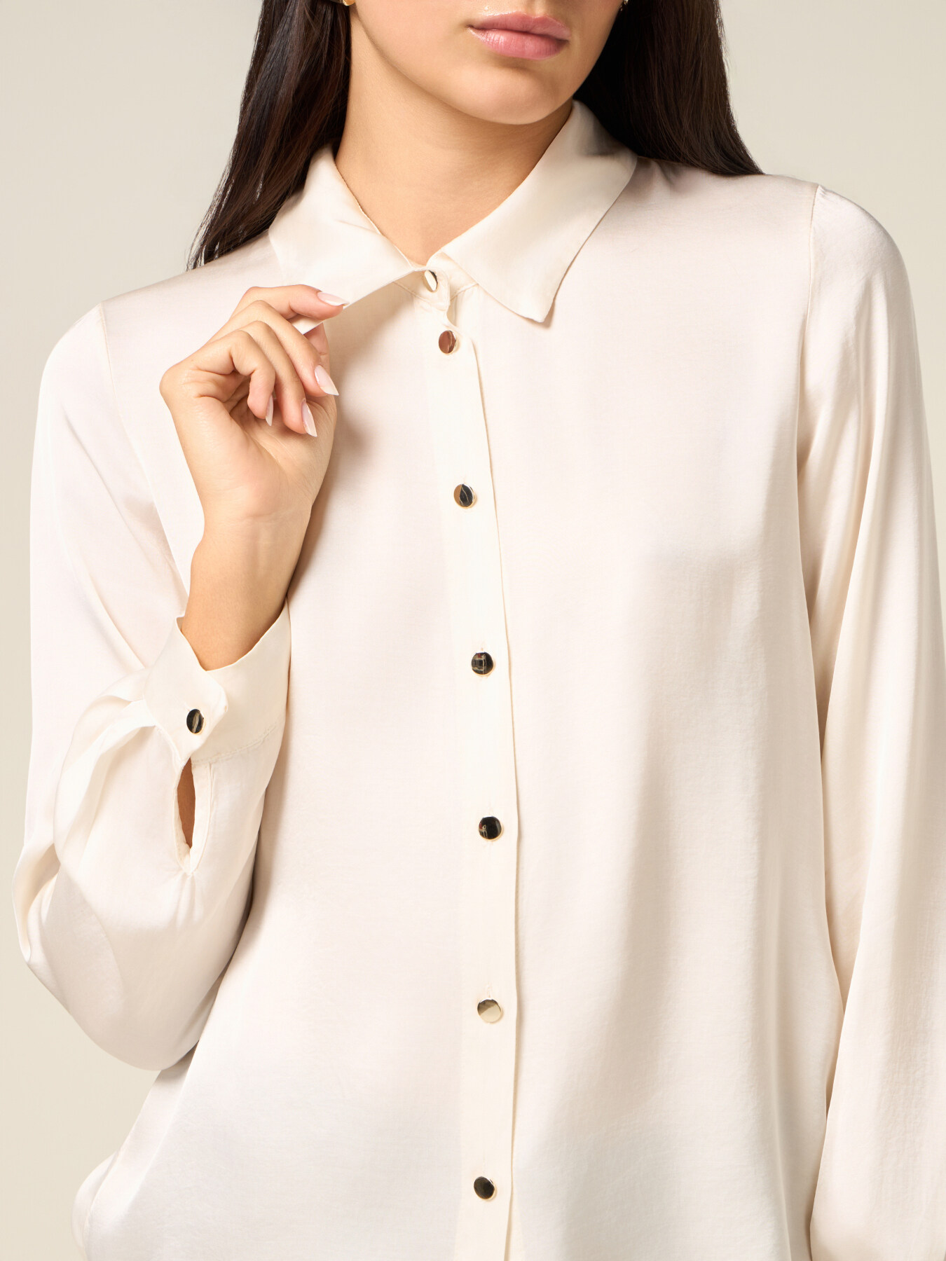 Camicia in raso di viscosa image number 2