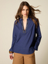 Cotton blouse with crystals image number 0