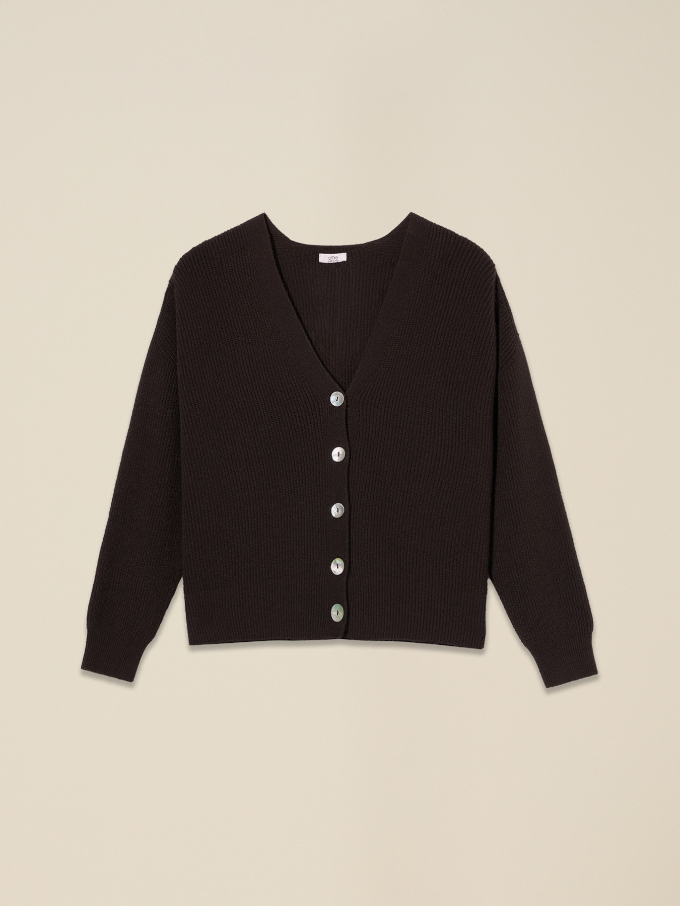 Cardigan misto viscosa scollo a V image number 0