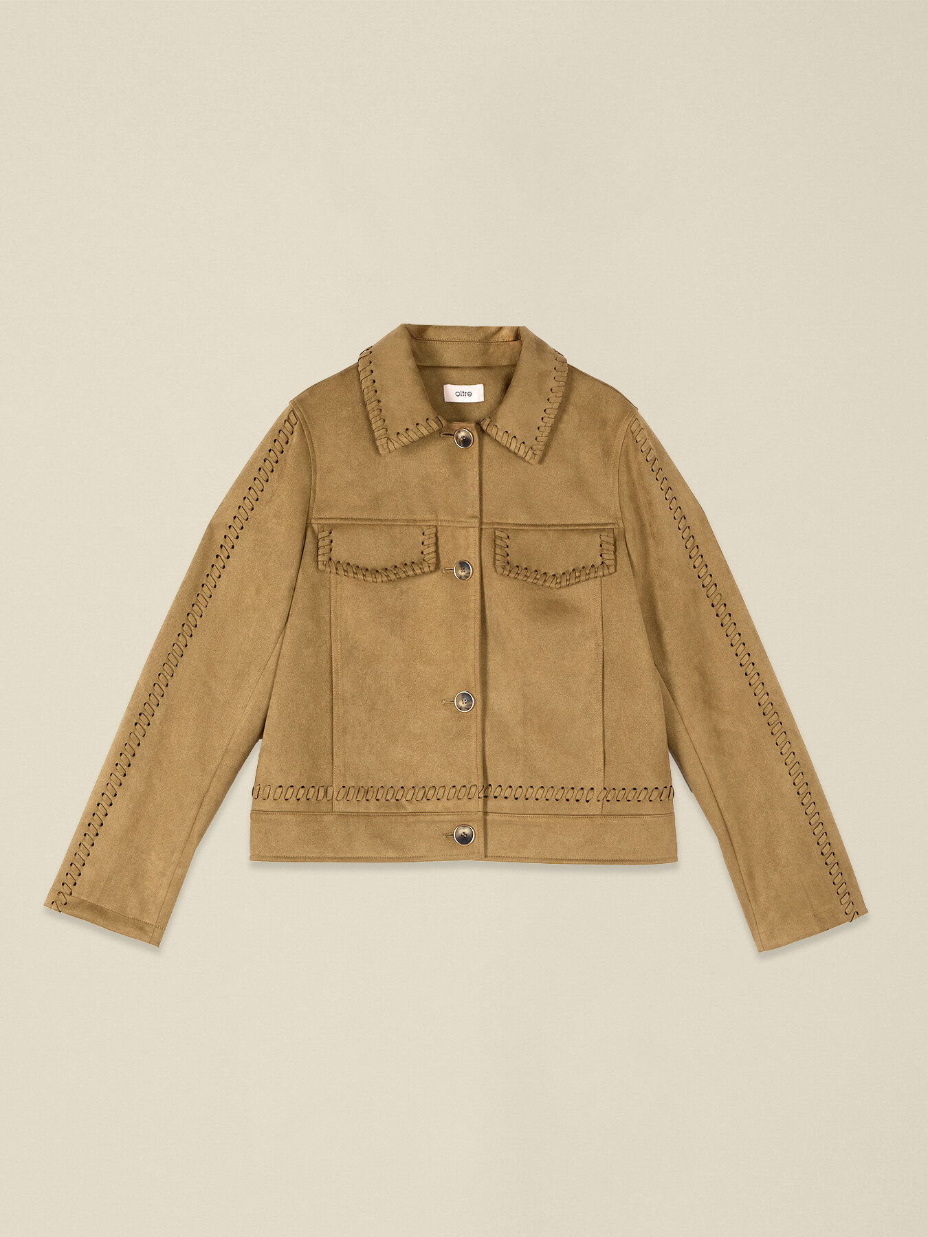 Jacket with stitching detail image number 3