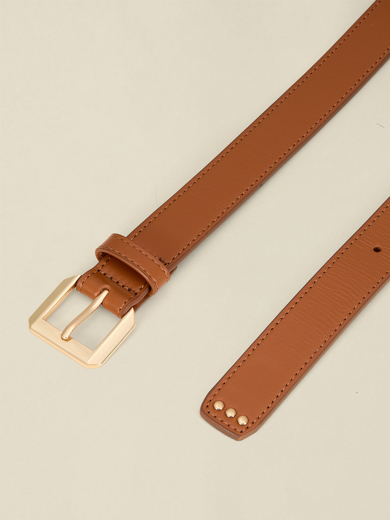 Genuine leather belt image number 1
