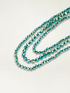 Mehrreihige Halskette mit grünen Steinen image number 2