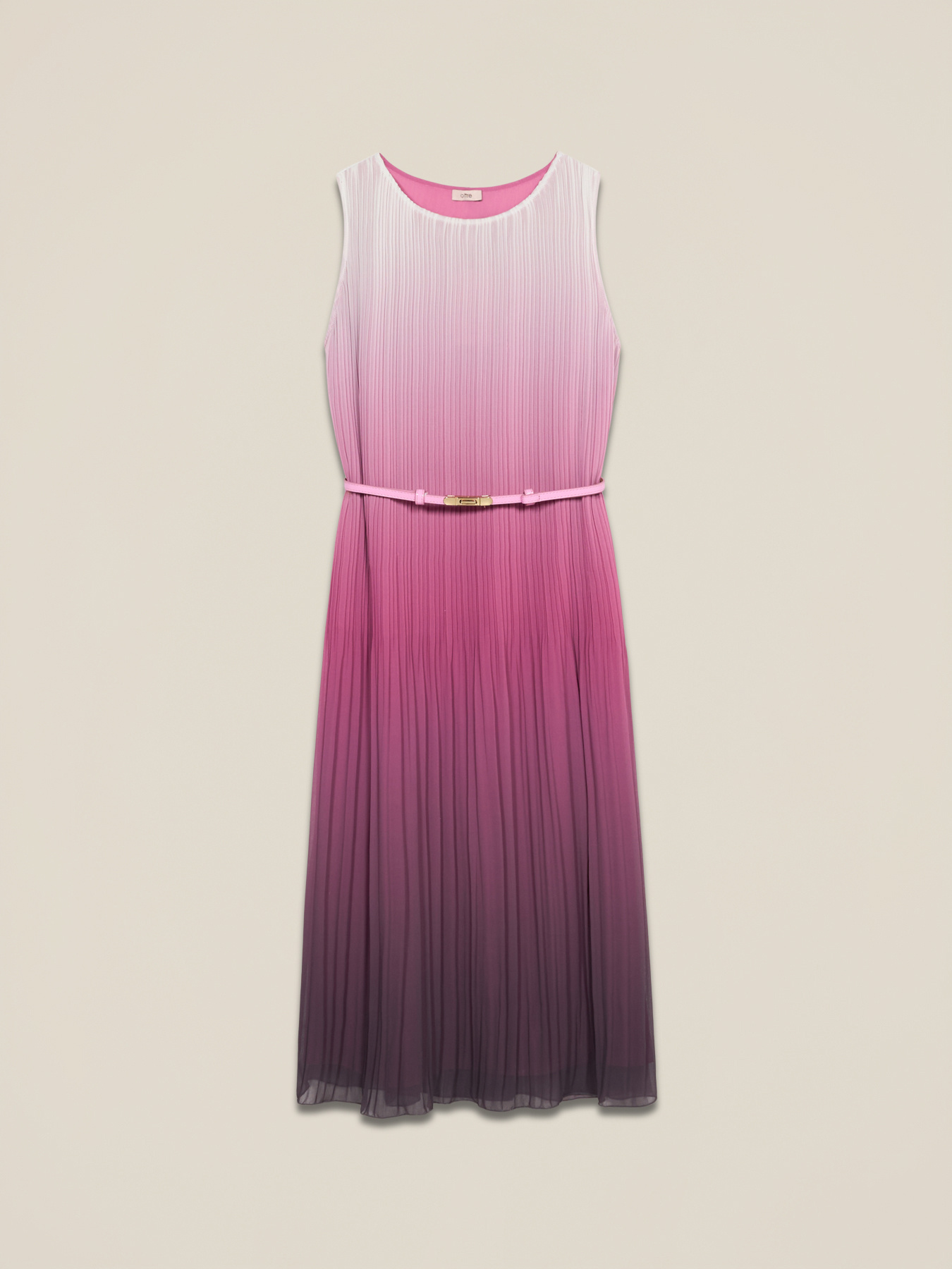 Robe longue pliss&eacute;e d&eacute;grad&eacute;e image number 4