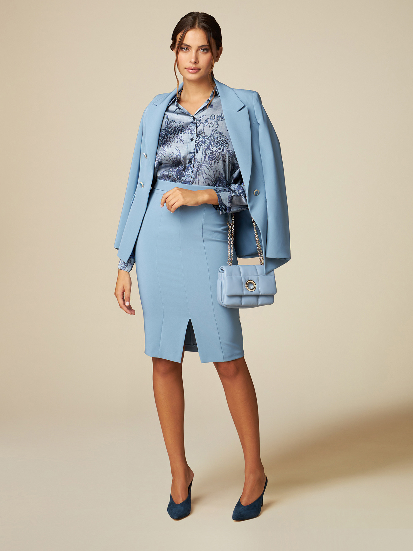 Camicia in raso fantasia image number 3