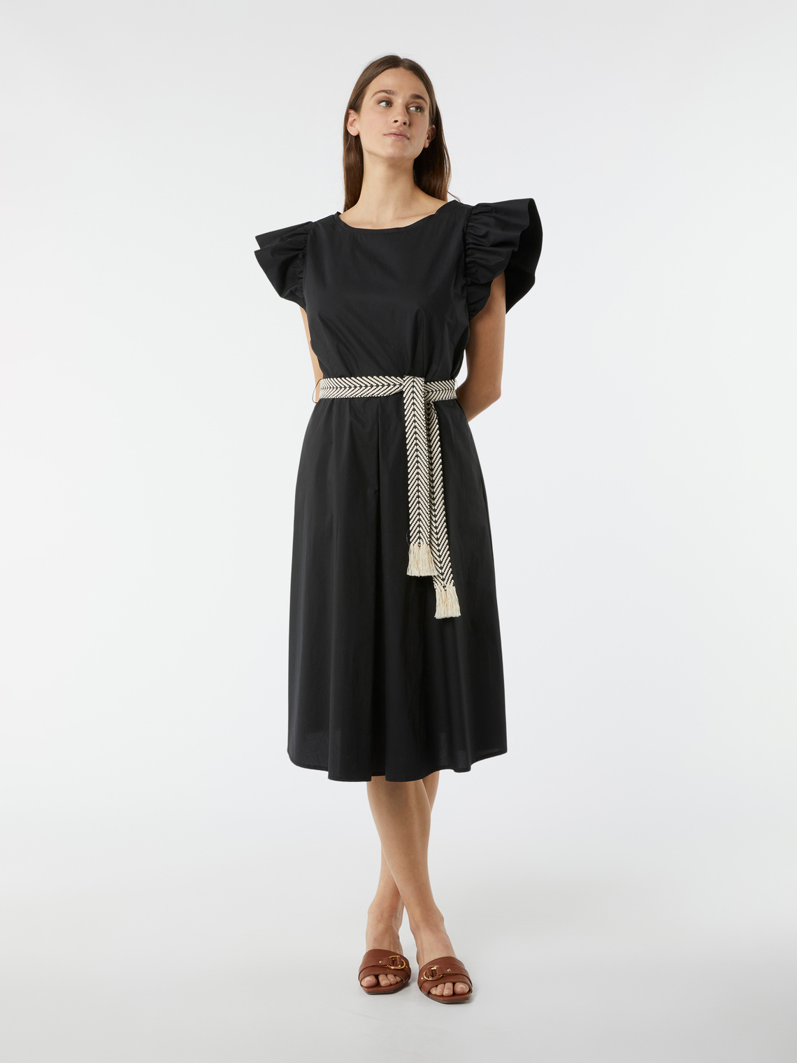 Vestito in popeline con cintura - Oltre.com