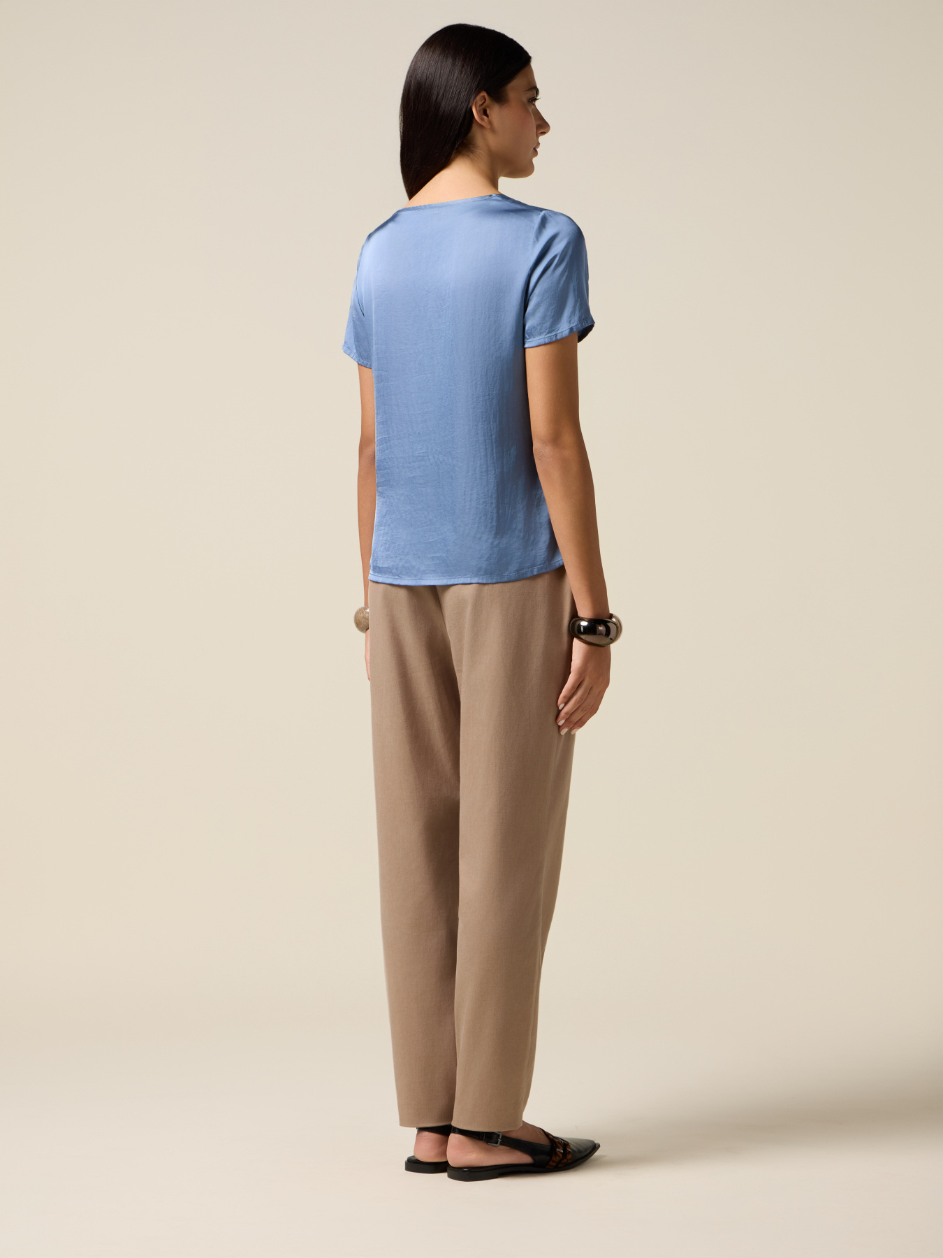 Viscose satin blouse image number 1