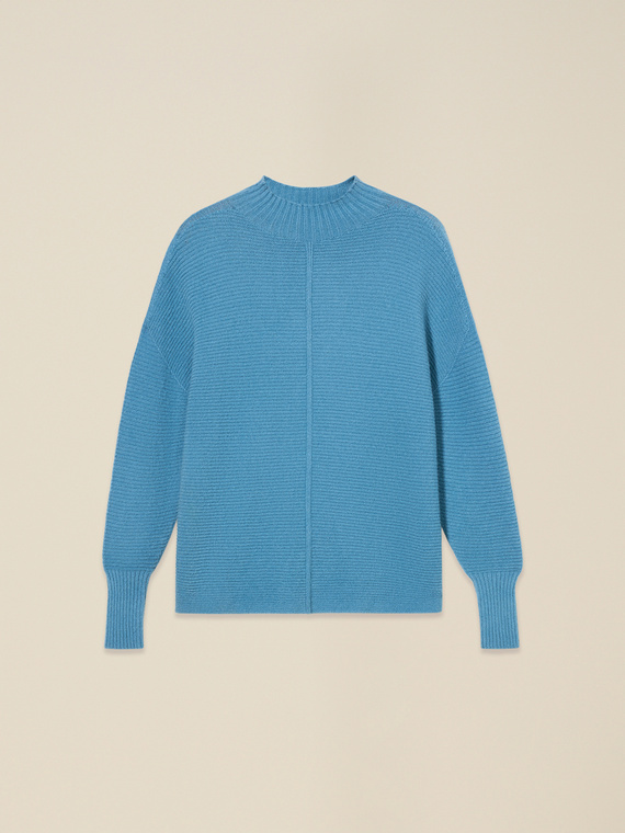 Mixed viscose turtleneck sweater