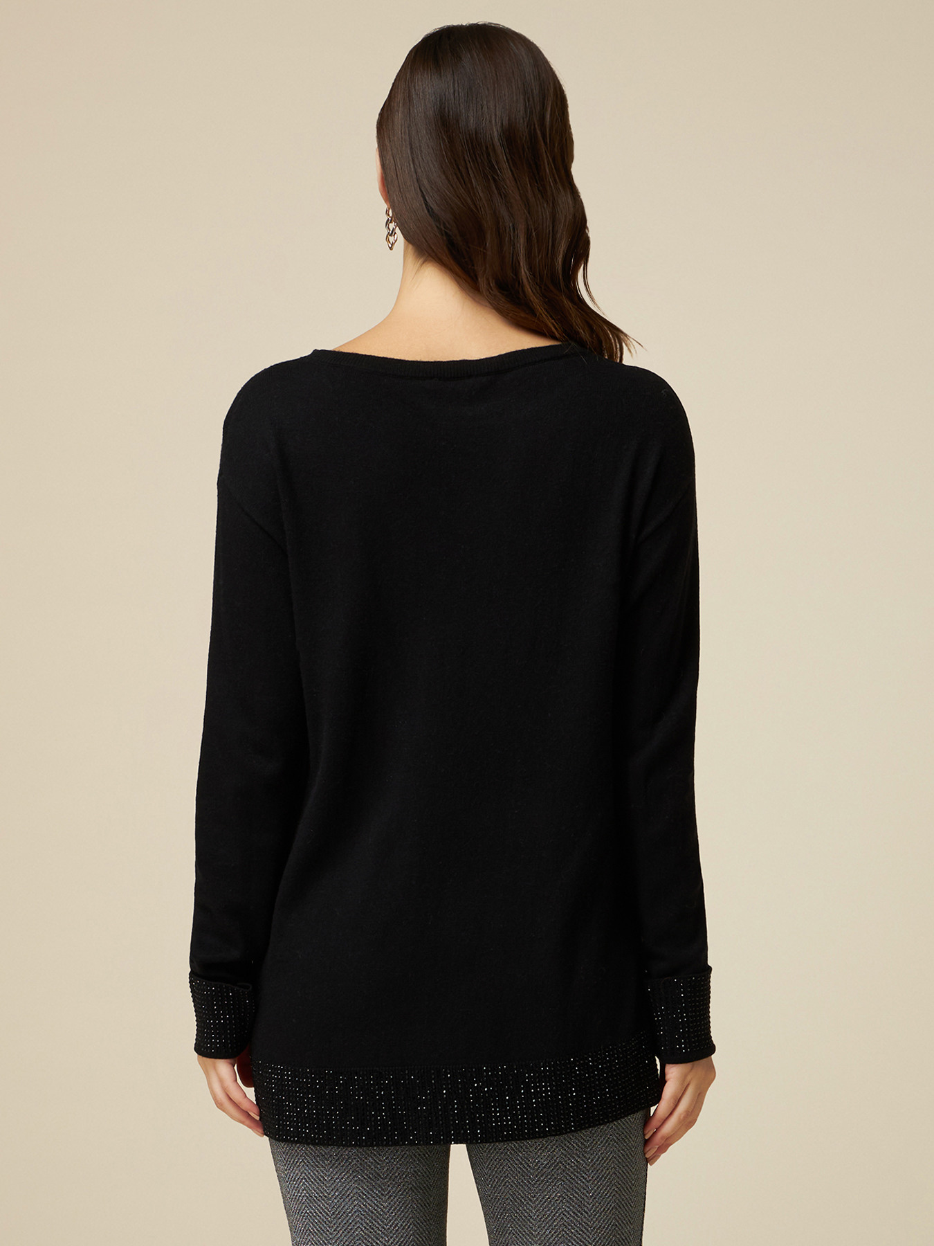 Pullover aus Kaschmirgemisch mit Nieten image number 1