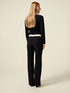 Palazzo pants with contrasting detail image number 1