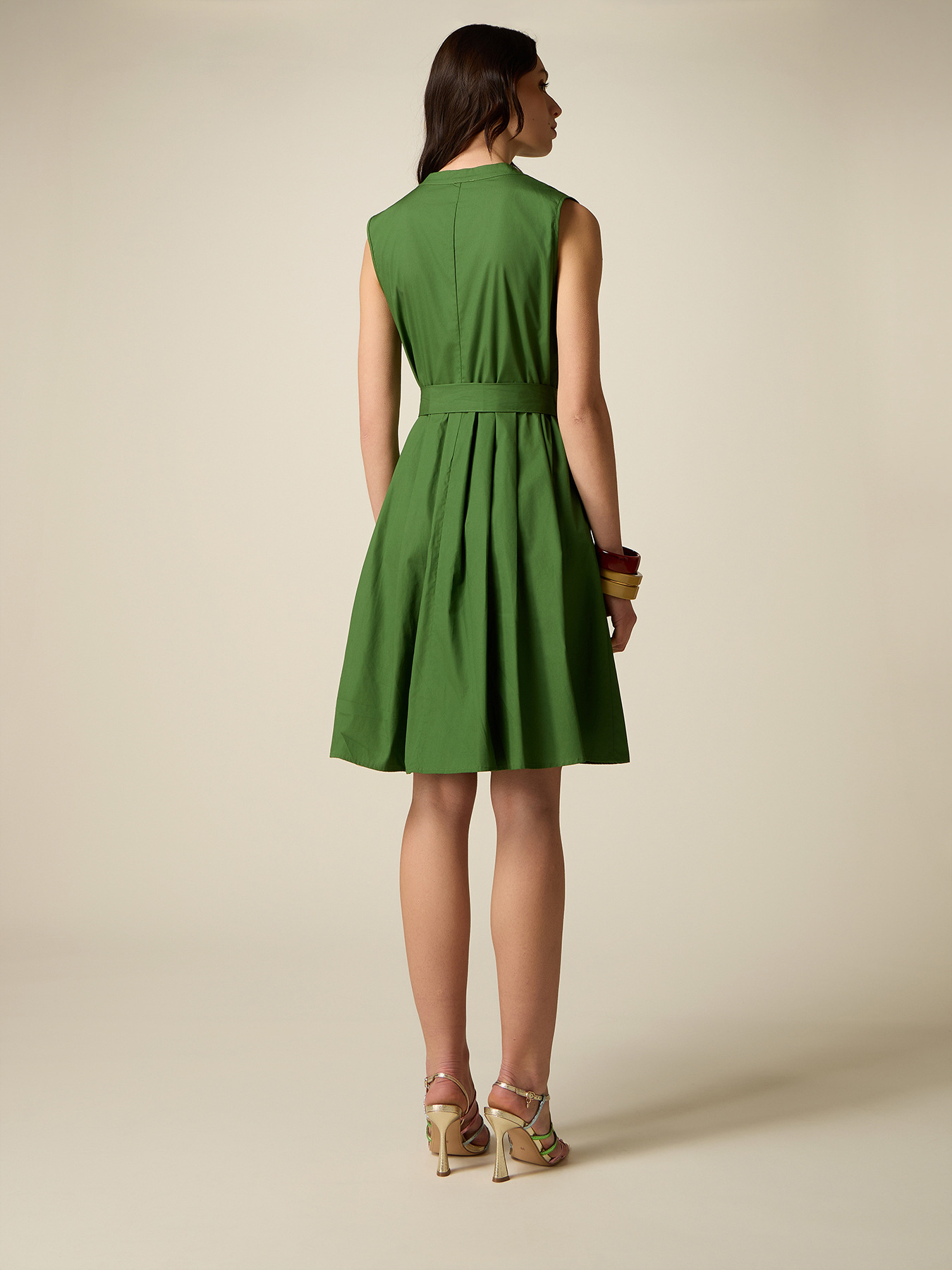 Flare dress in poplin image number 1