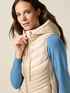 Lightweight sleeveless down jacket with hood image number 2
