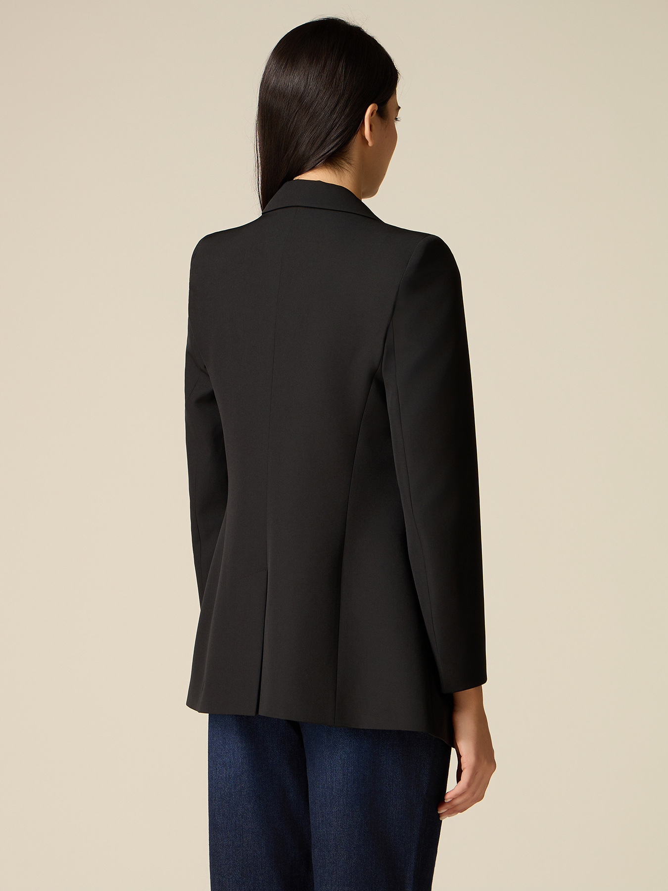 Zweireihiger Blazer aus technischem Gewebe image number 1