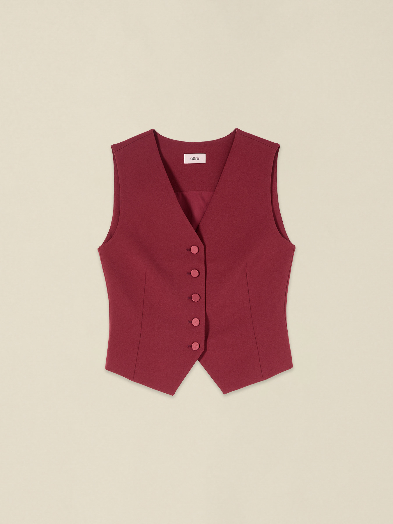 Crepe fabric vest image number 0