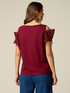 T-shirt con maniche in pizzo e cut-out image number 1