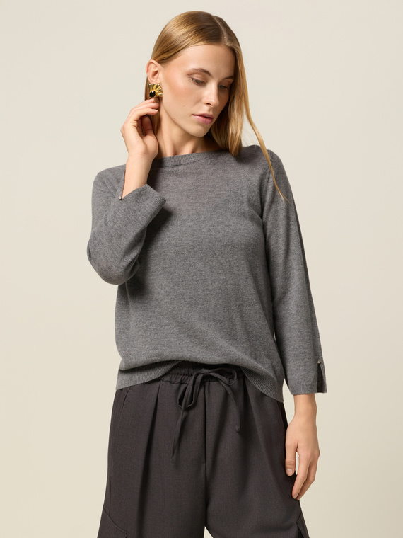 Wool and cashmere cardigan with buttons