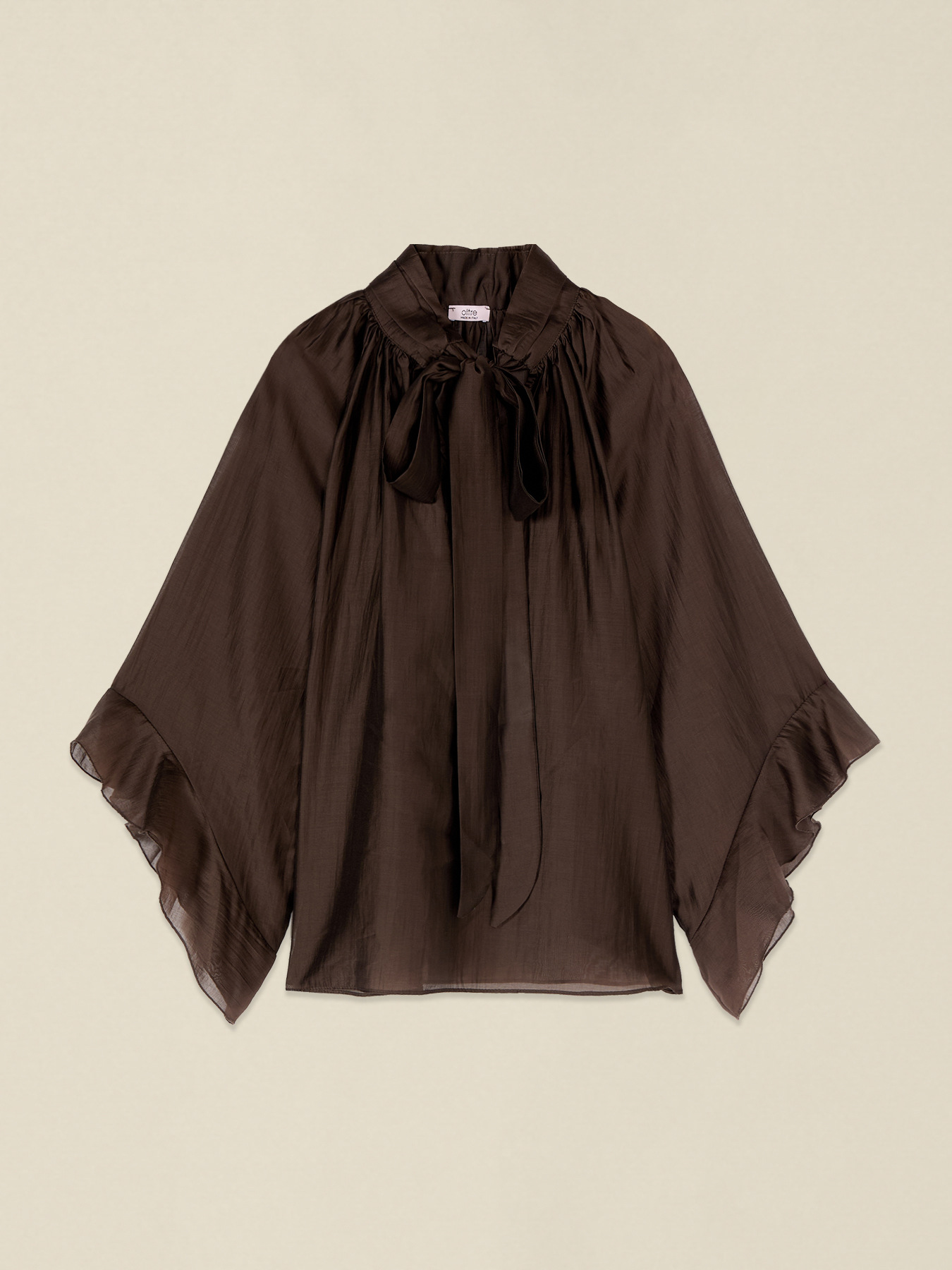 Blouse en voile avec n&oelig;ud image number 3