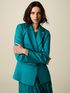 Lyocell blazer with jewel brooch image number 0
