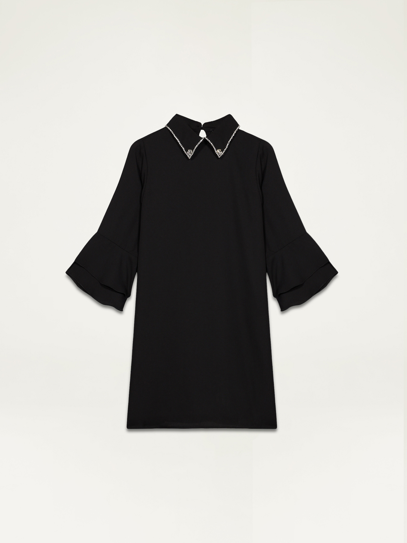 Vestido con cuello joya image number 4