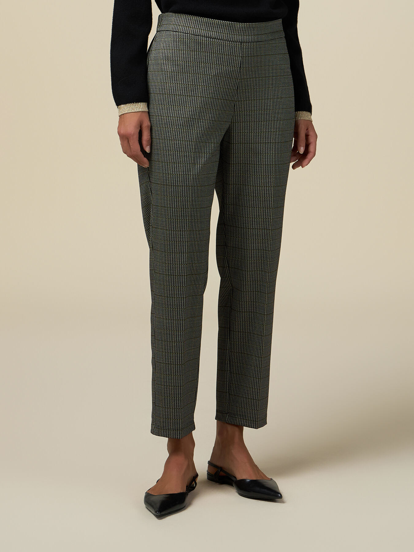 Pantaloni din material jacquard image number 3