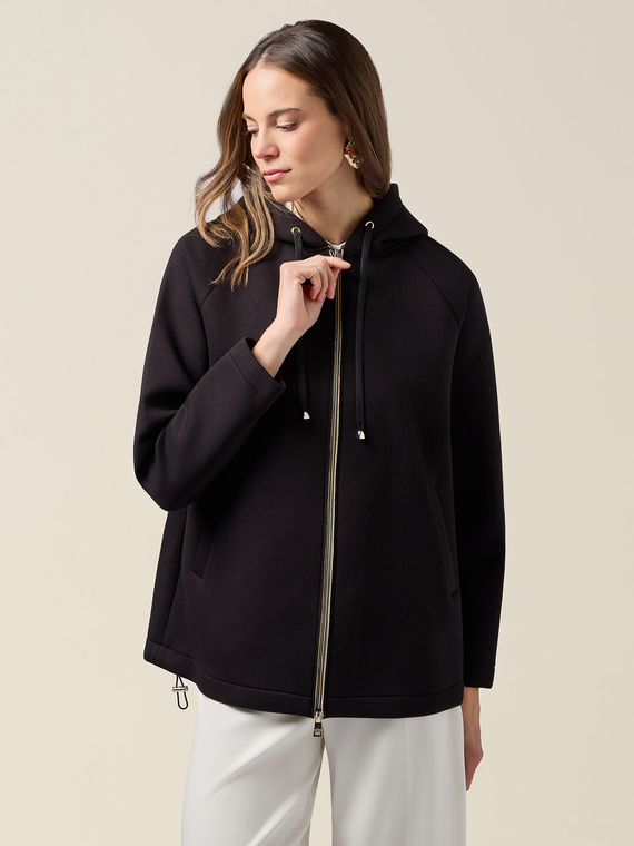 Hooded zip-up jacket