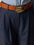 Braided genuine leather belt image number 0