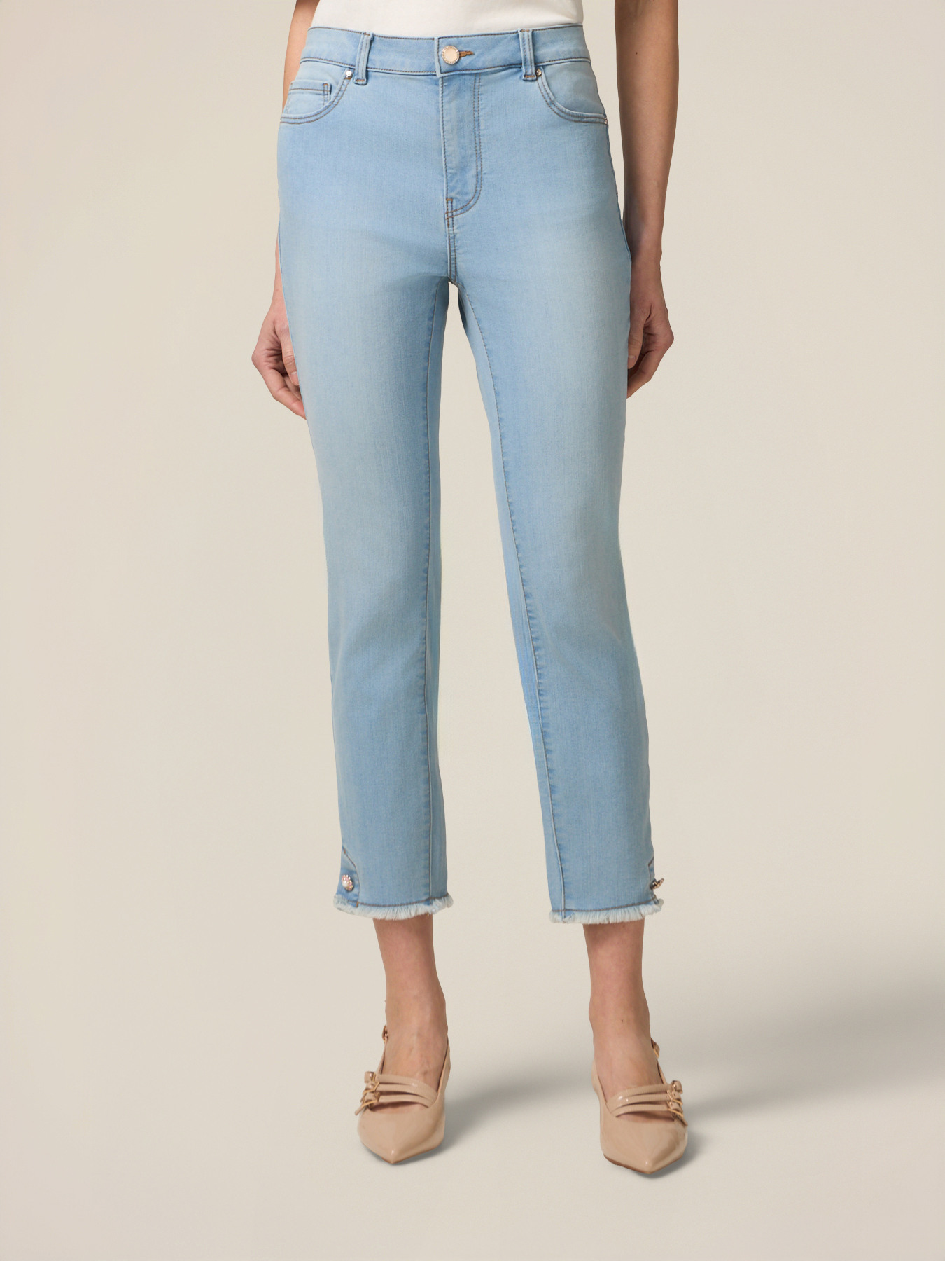 Jeans skinny stone bleached con dettaglio bottoni image number 3