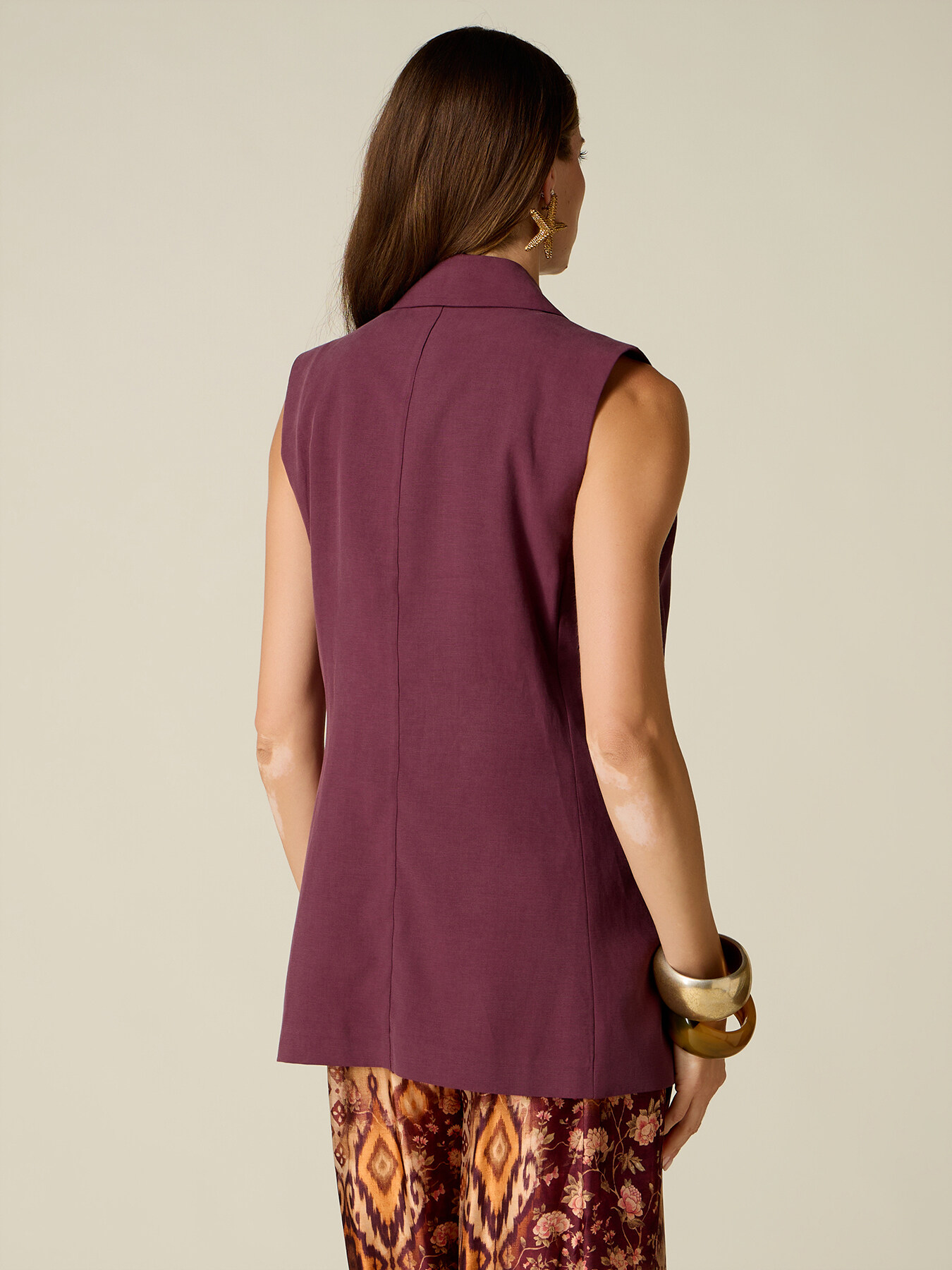 Gilet sartoriale misto lino image number 1