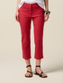 Cotton blend cropped trousers image number 3