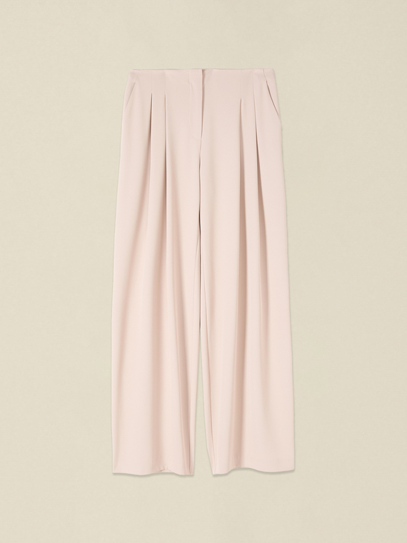 Palazzo pants in fluid fabric