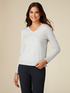 V-neck sweater with buttons on the back image number 0