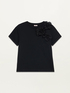 Tricou cu flori aplicate image number 3