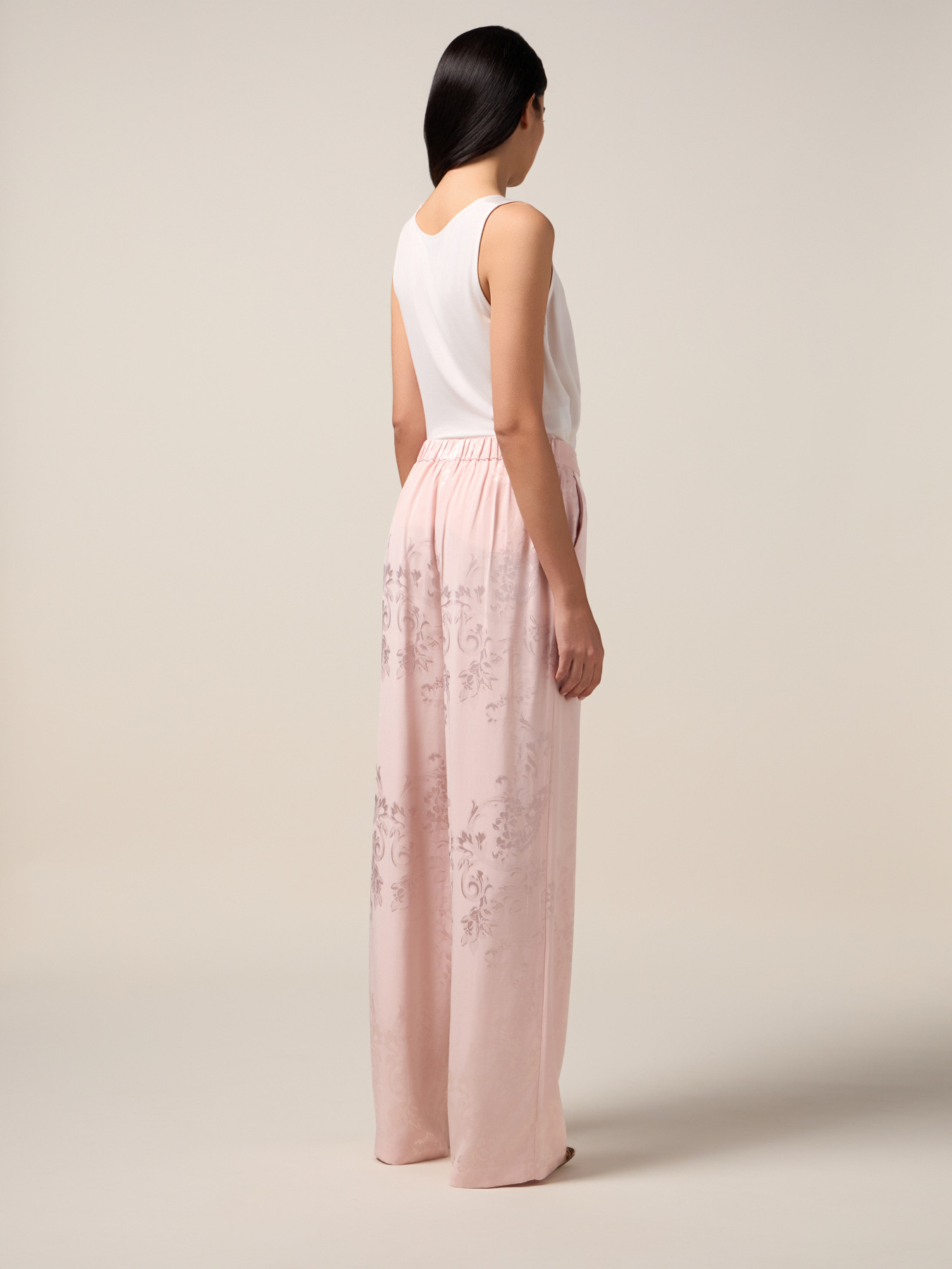 Pantaloni palazzo jacquard image number 1