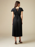Langes Popeline-Kleid mit Brosche image number 1