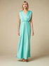 Vestido largo de enver satin image number 4