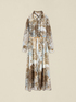 Long patterned shirt dress image number 3