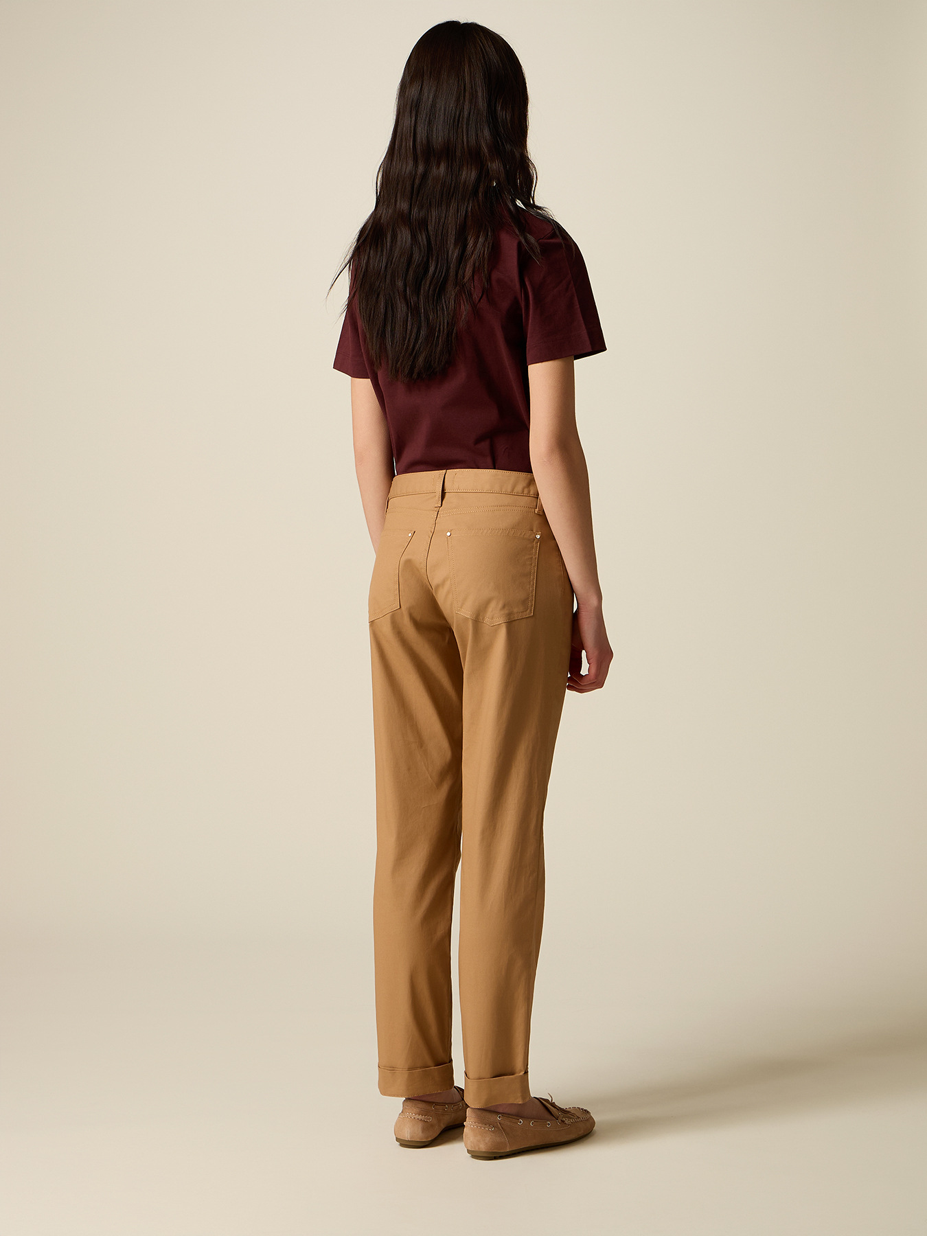 Cotton blend gabardine chinos image number 1