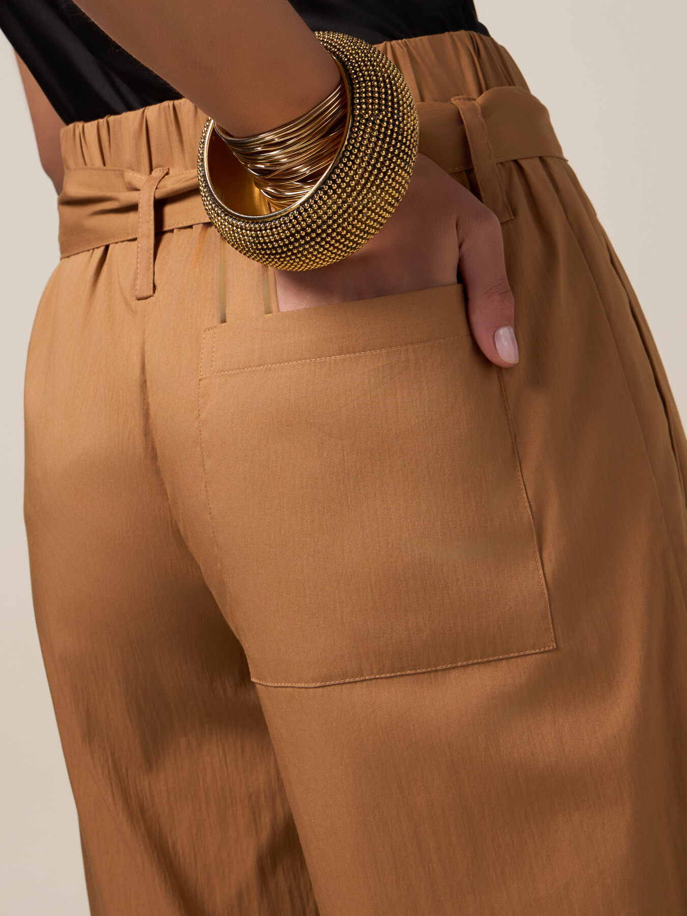 Cotton blend palazzo pants image number 2