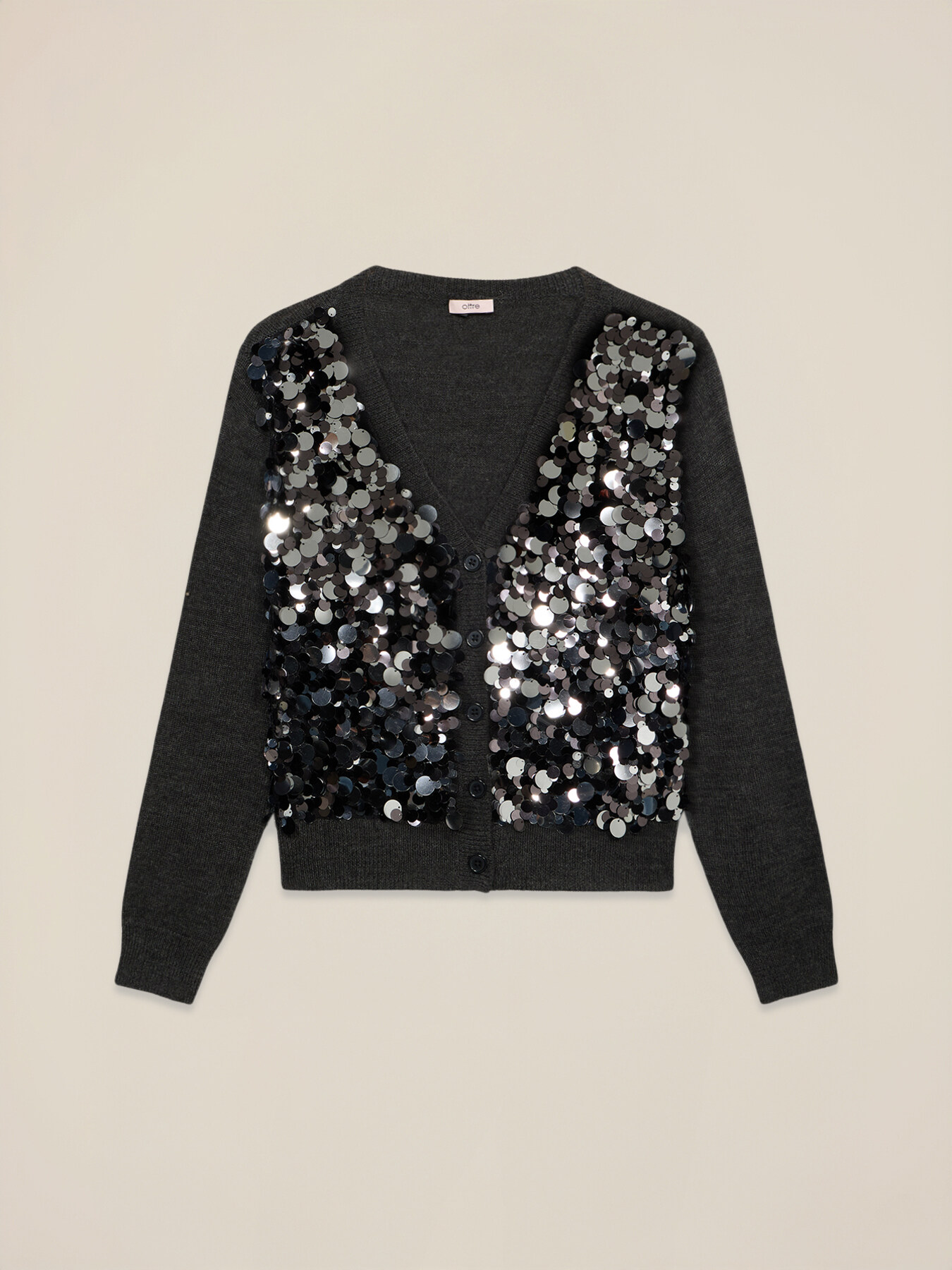 Cardigan with maxi sequins image number 3
