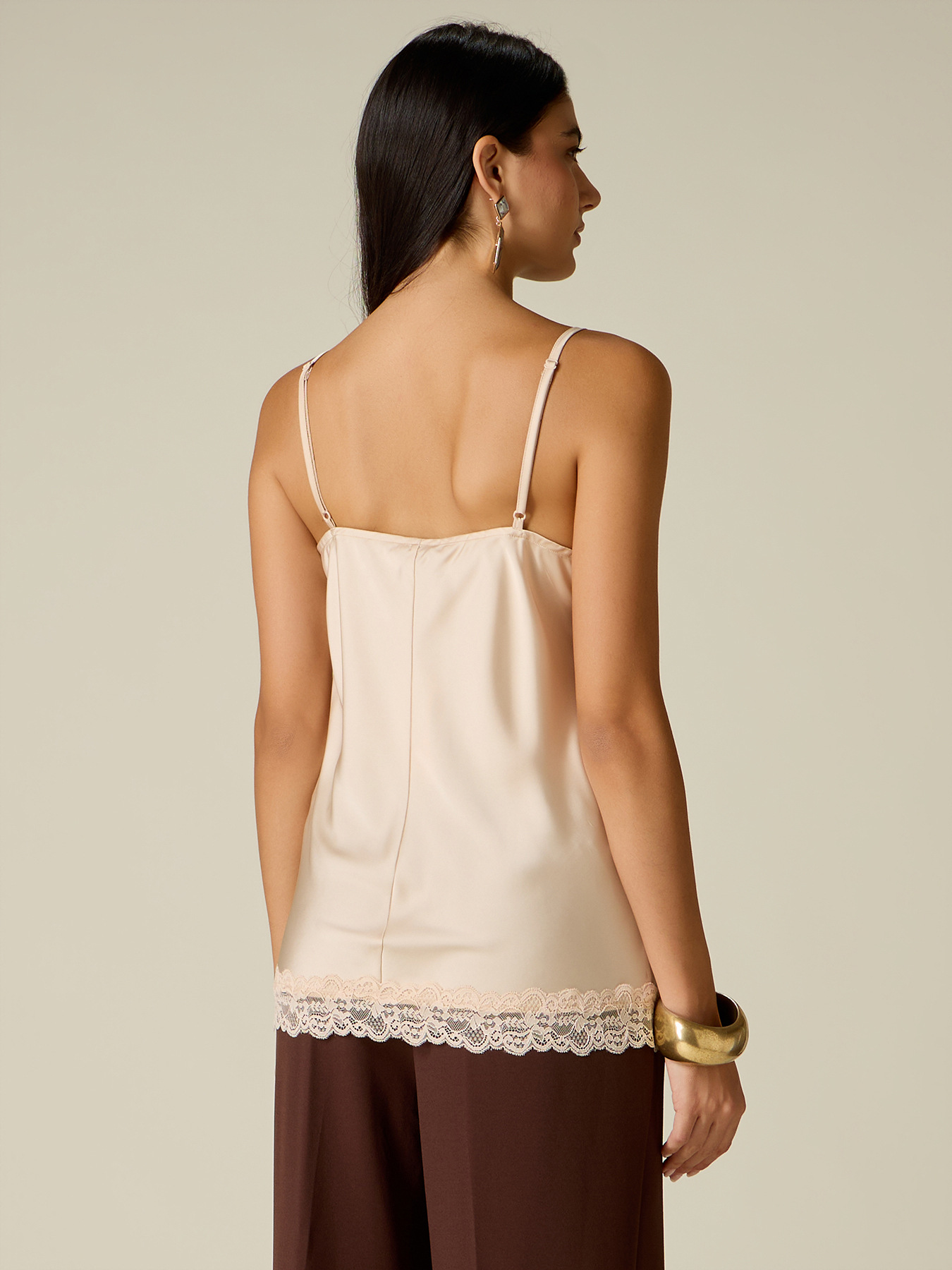 Top de lingerie en satin et dentelle image number 1