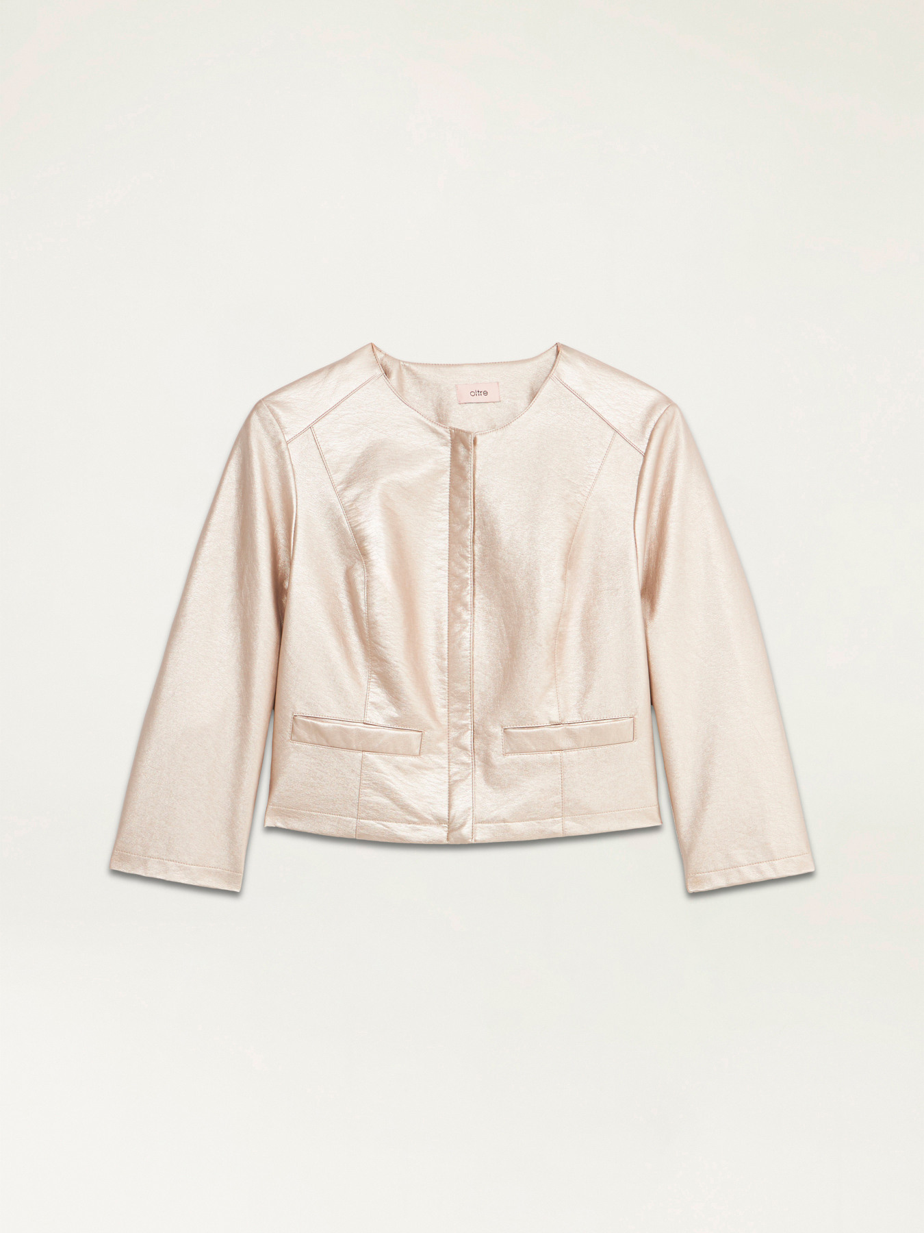 Giacca bolero in tessuto metallizzato image number 3