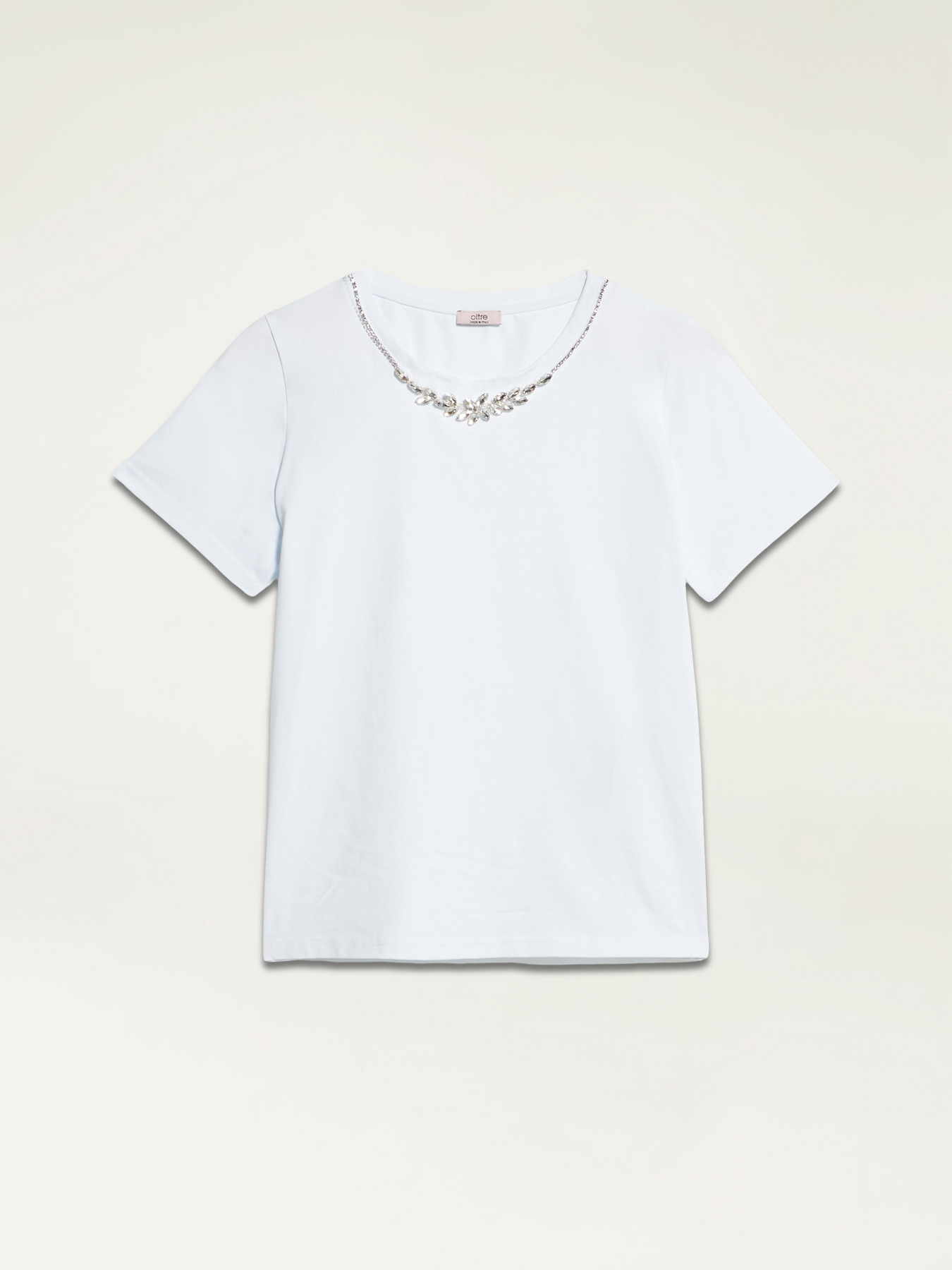 T-shirt with jewel embroidery image number 3